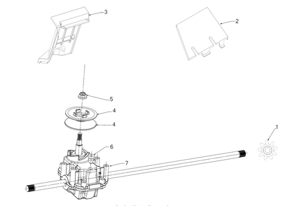 Transmission Diagram and Parts List for SC500EQ (12ACP2J6710)(2019) Cub Cadet Lawn Mower